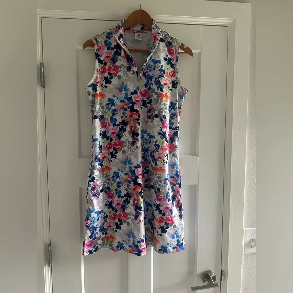 Daily Sports Mira White Patterned Golf Dress Floral - Picture 6 of 8